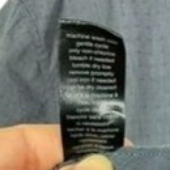 John Varvatos USA Mens Short Sleeve Button-Up Shirt, Medium, Navy blue - Picture 6 of 7